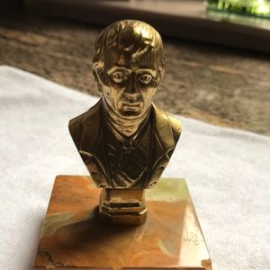 Small brass bust. Vintage. Original sticker